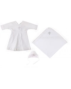 Крестильный набор пеленка рубашка чепчик для мальчика Наша мама