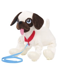 Интерактивная игрушка на поводке Мопс Собачка-шагачка