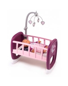 Кроватка для куклы Baby Nurse Колыбель для пупса с мобилем 220343 Smoby