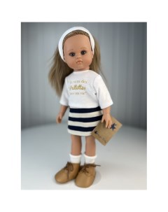 Кукла Нэни в полосатой юбке и белой повязке 33 см Lamagik s.l.