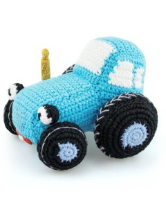 Мягкая игрушка вязаная Синий Трактор Мультифан