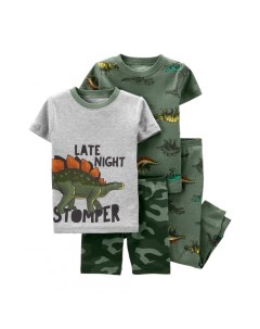 Пижама для мальчика с динозаврами 4 предмета Carter`s