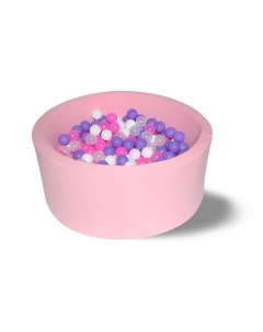 Сухой бассейн Фиолетовые пузыри 40 см с комплектом шаров 200 шт Hotenok