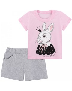 Костюм для девочки Милый кролик футболка шорты Babycollection
