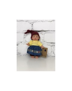 Кукла Джестито Гном девочка улыбается в желтом сарафане 18 см Lamagik s.l.