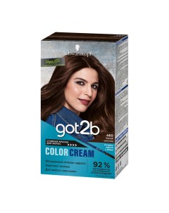 Стойкая краска для волос Color Cream 460 Темный шоколад 142 мл Got2b