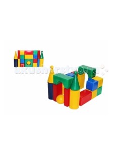 Развивающая игрушка Строительный набор Стена смайл 21 элемент Свсд