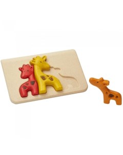 Деревянная игрушка Пазл Жирафики Plan toys