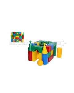 Развивающая игрушка Строительный набор Стена смайл 32 элемента Свсд