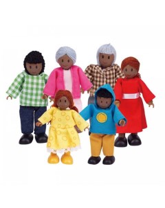 Набор мини кукол Счастливая афроамериканская семья Hape