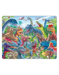 Пазл Счастливые динозавры 43 детали Larsen