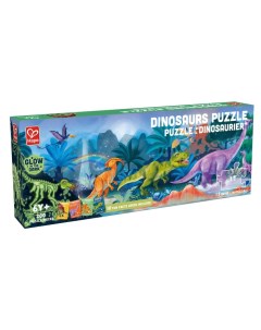 Деревянная игрушка Пазл Динозавры светящийся в темноте 200 элементов Hape