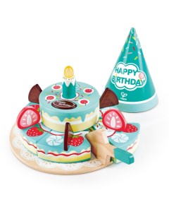 Деревянная игрушка Игровой набор Торт Счастливого дня рождения 15 предметов Hape