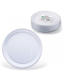 Одноразовые тарелки плоские Стандарт 100 шт 602649 Лайма