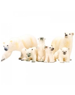 Набор фигурок Мир морских животных Семья белых медведей 6 предметов Masai mara