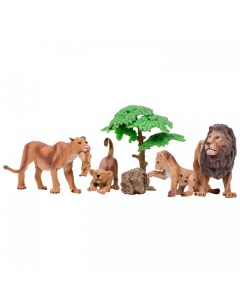 Набор фигурок Мир диких животных Семья львов 6 предметов Masai mara