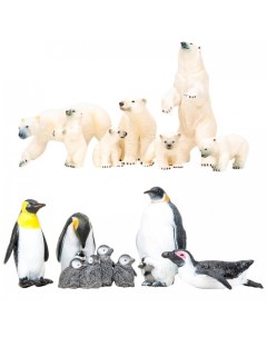 Набор Фигурок Мир морских животных белые медведи пингвины Masai mara