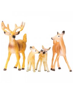 Набор фигурок Мир диких животных Семья оленей 4 предмета Masai mara