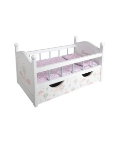 Кроватка для куклы Кровать для куклы с ящиком и аксессуарами 53x32x30 см Arias