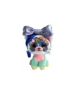 Мягкая игрушка Little Bow Pets котенок Rainbow с бантиком сюрпризом 18 см Shokid