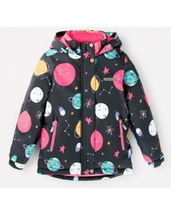 Утепленная куртка для девочки Космические приключения Crockid