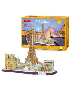 3D пазл Париж CityLine 114 детали Cubicfun