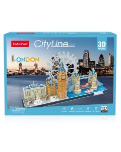3D пазл Лондон CityLine 107 деталей Cubicfun