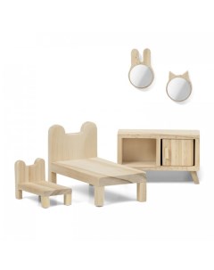 Набор деревянной мебели для домика Сделай сам Спальня Lundby