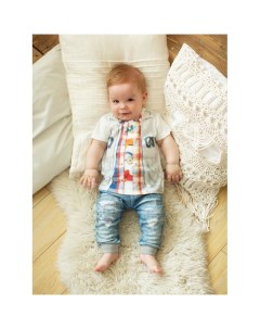 Комплект из футболки и штанишек для мальчика Fashion Jeans 512 04 Папитто