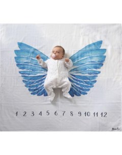 Пеленка для фото Синие крылья 120х120 см Mamsis
