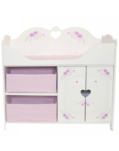 Кроватка для куклы шкаф Розали Мини Цветы Paremo