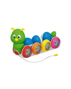 Каталка игрушка на веревочке Гусеница с шариками 25 5х10х13 см Stellar