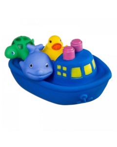 Набор игрушек для купания Корабль Дельфин Утенок Черепаха Bondibon