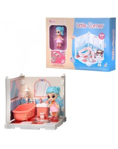 Модульный домик Собери сам Мини кукла в ванной комнате с аксессуарами Abtoys