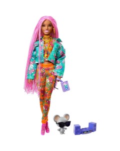 Кукла Экстра с розовыми косичками Barbie