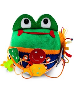Развивающая игрушка Мягкий бизиборд мячик Лягушонок макси Evotoys
