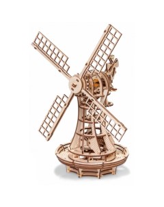 Деревянная игрушка Конструктор 3D Ветряная мельница механическая Eco wood art