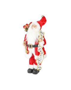 Дед Мороз в длинной красной шубке с подарками и списком 60 см Maxitoys
