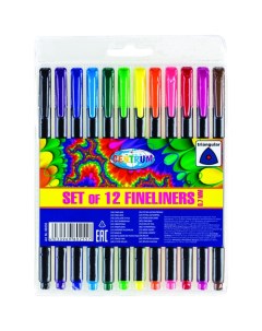 Набор капиллярных цветных ручек Fineliners 0 7 мм 12 шт 5 упаковок Centrum