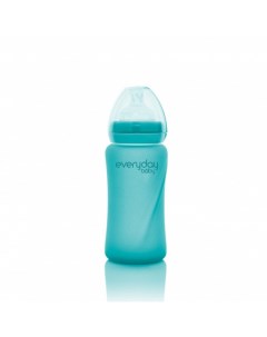 Бутылочка Healthy с индикатором температуры и защитным силиконовым покрытием 240 м Everyday baby