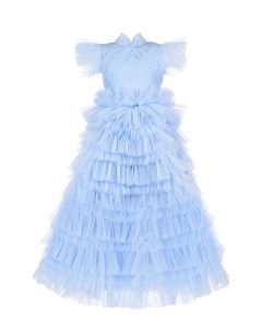 Голубое платье с оборками на юбке детское Sasha kim