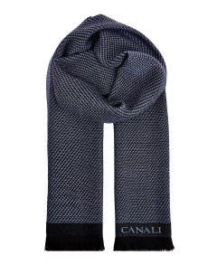 Шерстяной шарф с логотипом ручной работы Canali