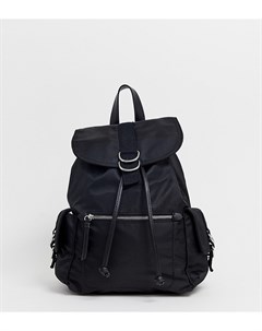 Черный нейлоновый рюкзак Pull & bear