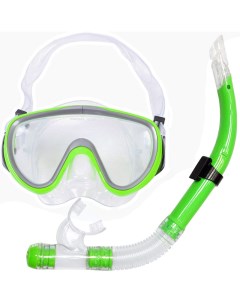 Набор для плавания взрослый маска трубка ПВХ E39225 зеленый Sportex