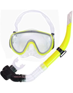Набор для плавания взрослый маска трубка силикон E33176 5 желтый Sportex