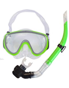 Набор для плавания взрослый маска трубка силикон E33176 4 зеленый Sportex