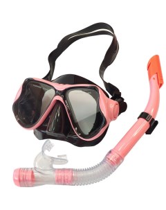 Набор для плавания взрослый маска трубка силикон E33175 2 розовый Sportex