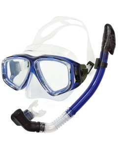Набор для плавания юниорский маска трубка Силикон E39237 синий Sportex