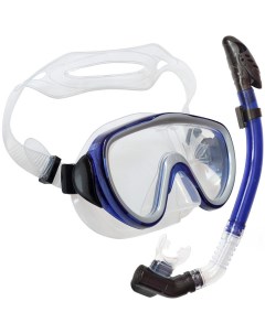 Набор для плавания взрослый маска трубка Силикон E39241 синий Sportex