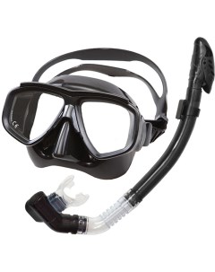 Набор для плавания юниорский маска трубка Силикон E39236 черный Sportex